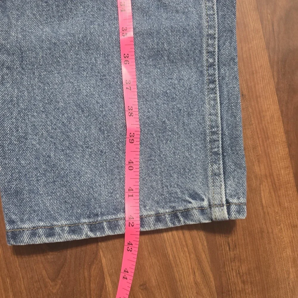 Vtg Wrangler Jeans Men Pemium Denim 42x31 Stonewash Blue Authentics 96501DS Y2K